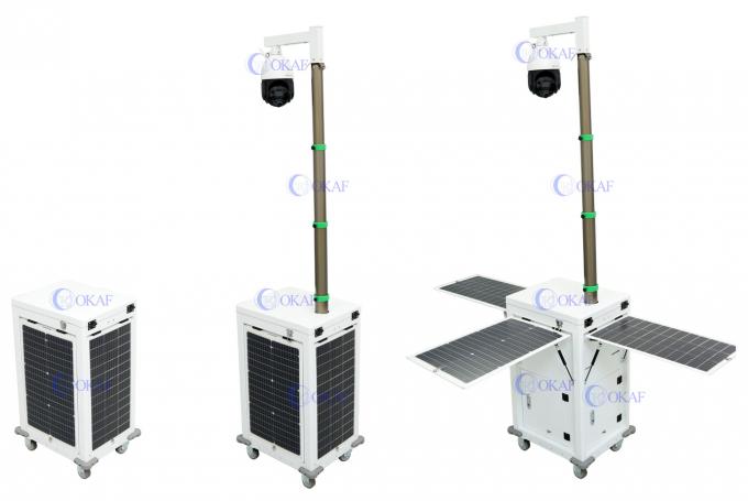 4G AI κάμερα Ηλιακή κινητή κάμερα ασφαλείας για παρακολούθηση κατασκευαστικού χώρου 0