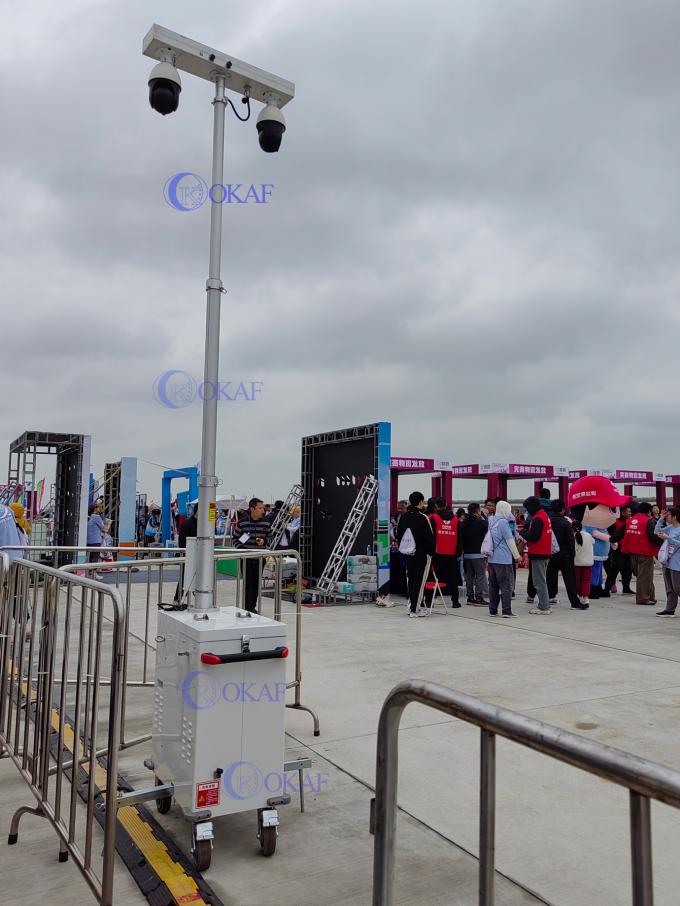 4G AI κάμερα Ηλιακή κινητή κάμερα ασφαλείας για παρακολούθηση κατασκευαστικού χώρου 2