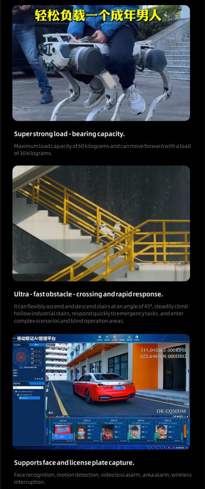 OKAF AI Παρακολούθηση αυτόνομο ρομπότ περιπολίας ασφαλείας βιομηχανικό ρομπότ φύλακα ρομπότ σκύλος έξυπνη ασφάλεια τετραπλάσιο ρομπότ 3