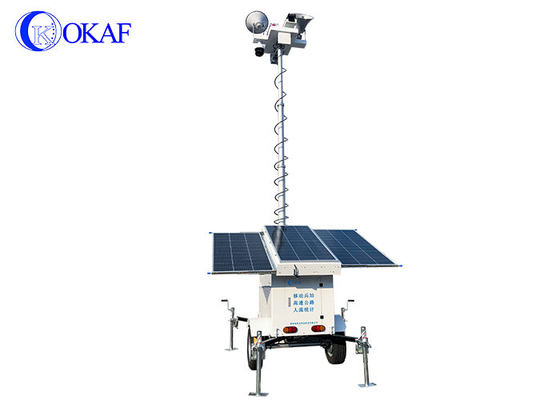 3 - 10m κινητοί άνθρωποι ρυμουλκών ασφάλειας σκοπών που μετρούν τον πύργο επιτήρησης CCTV ΠΣΤ 1080P 4G