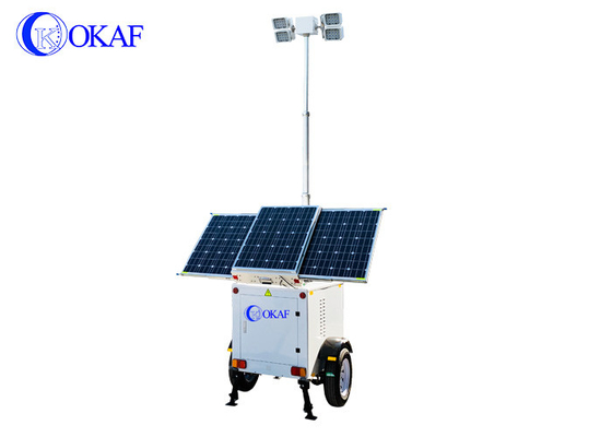 Ηλιακό οδηγημένο ελαφρύ κινητό ρυμουλκό επιτήρησης με τον τηλεσκοπικό ιστό Pneumastic