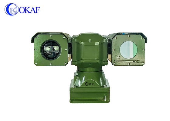 διπλή κάμερα CCTV θερμικής λήψης εικόνων PTZ αισθητήρων ασφάλειας συνόρων μακροχρόνιου ποσοστού 3km 5km