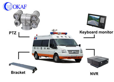 2 υπαίθριο σύστημα ασφαλείας καμερών PTZ CCTV των μέγα οδηγήσεων εικονοκυττάρου τοποθετημένο όχημα