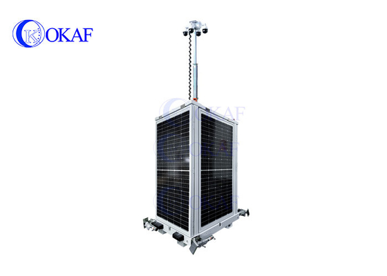 OK-PRO9 OKAF 4G WIFI GPS κινητή ηλιακή κάμερα ασφαλείας Πύργος προσωρινής παρακολούθησης χώρου στάθμευσης