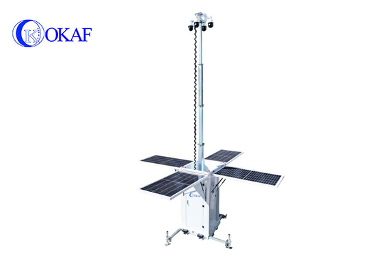 OK-PRO9 OKAF 4G WIFI GPS κινητή ηλιακή κάμερα ασφαλείας Πύργος προσωρινής παρακολούθησης χώρου στάθμευσης