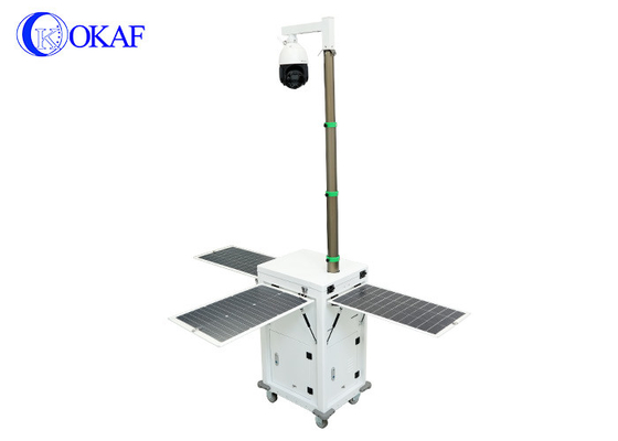 4G AI κάμερα Ηλιακή κινητή κάμερα ασφαλείας για παρακολούθηση κατασκευαστικού χώρου