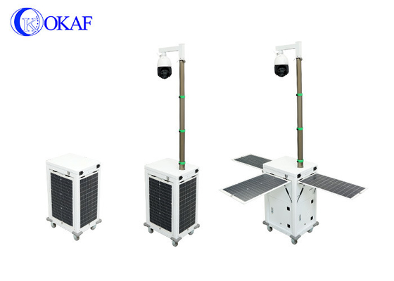 4G AI κάμερα Ηλιακή κινητή κάμερα ασφαλείας για παρακολούθηση κατασκευαστικού χώρου